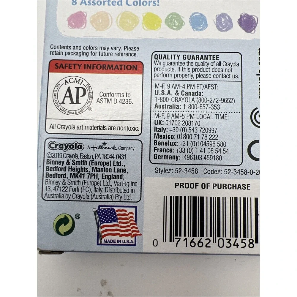 Crayola Pastel Crayons,‎ 8 Count, NEW IN BOX Easter Spring NEW